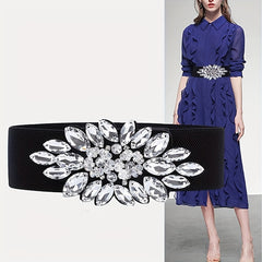 Rhinestone Elastic Band Vintage Waist Belt