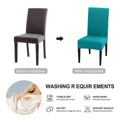 Milk Silk Elastic Chair Slipcover Set for Home Dining Wedding Office