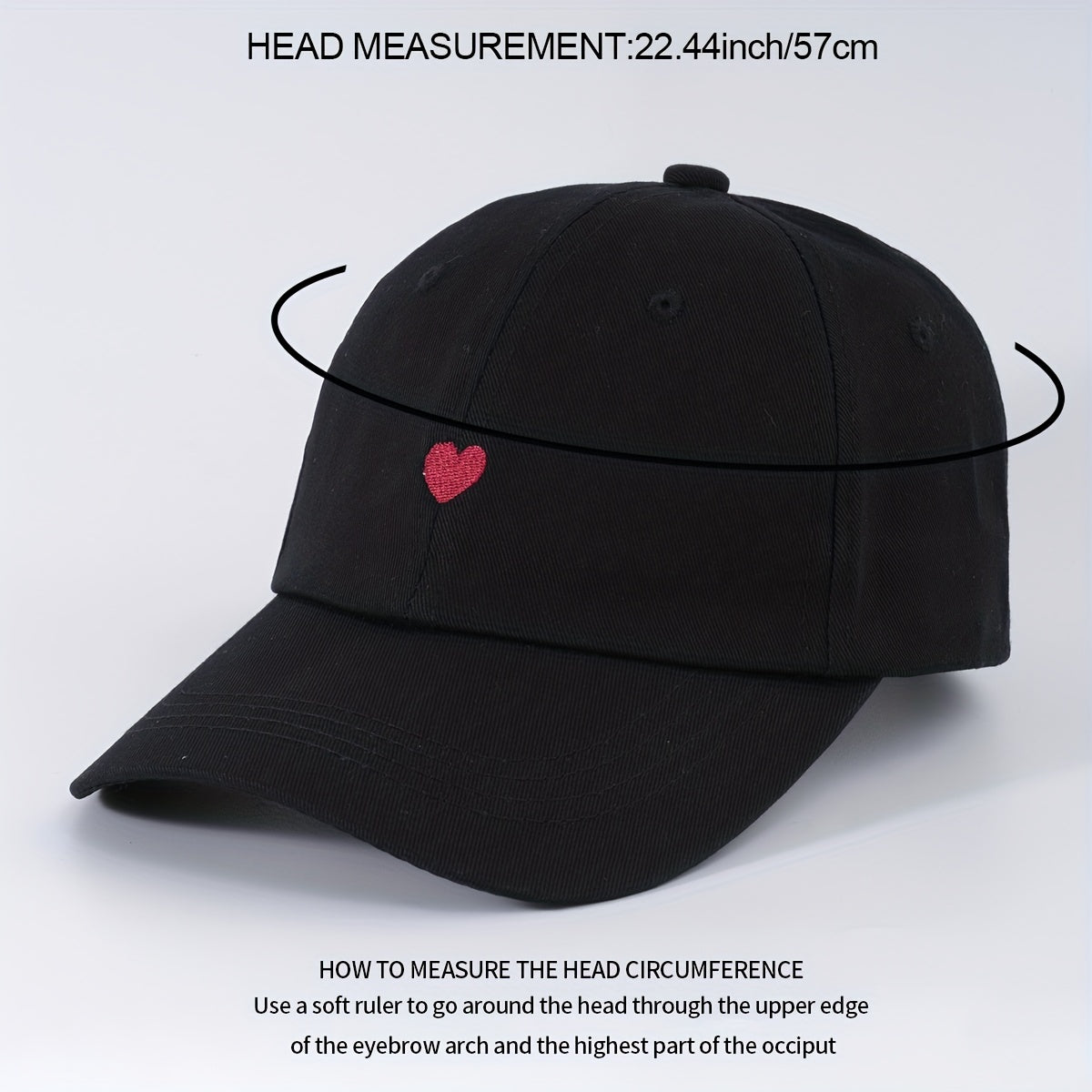 Heart Embroidery Couple Baseball Cap Lightweight Sun Hat