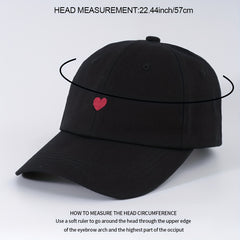 Heart Embroidery Couple Baseball Cap Lightweight Sun Hat