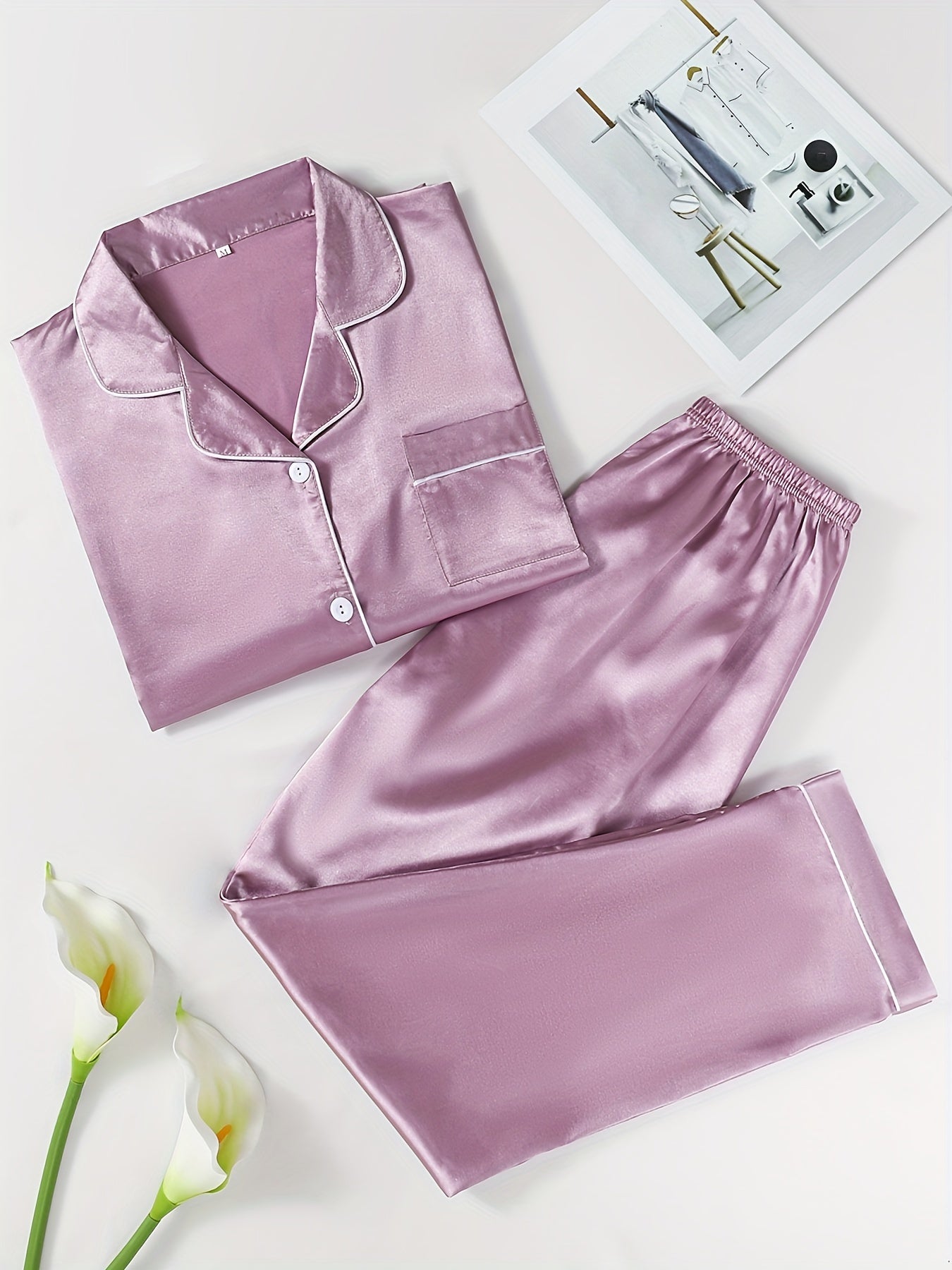 Casual Soft Pajamas Long Sleeve & Pants Pj Sets Womens Loungewear