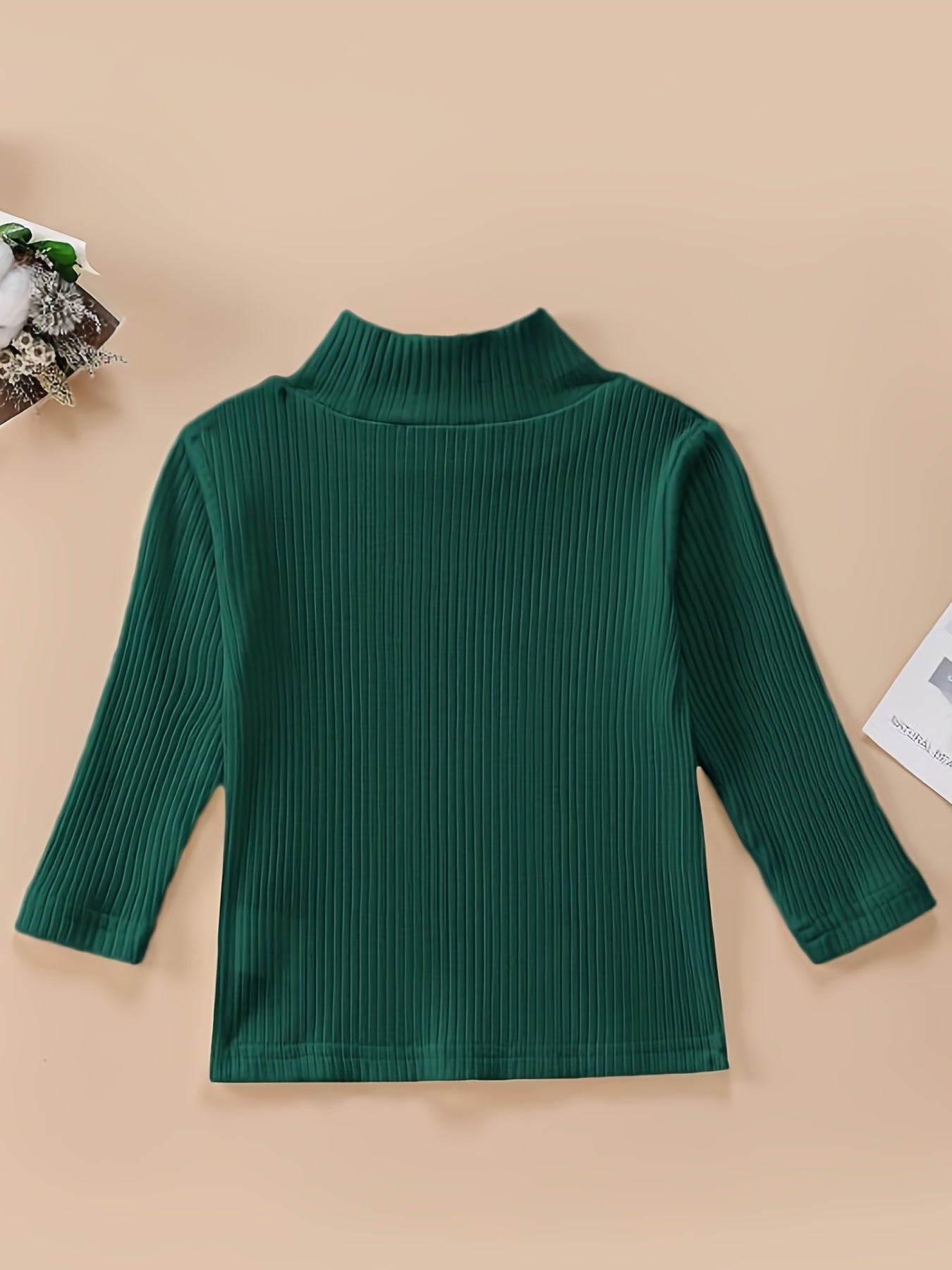Baby Girl's Ribbed Cotton Bottoming Shirt