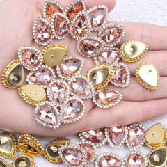 30pcs Tear Drop Rhinestone DIY Accessories Costume Dress Wedding Crafting