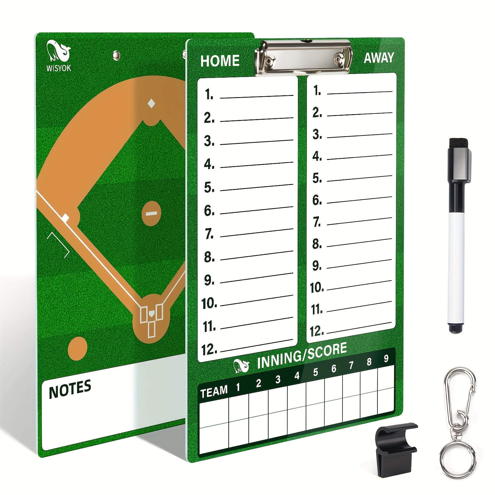 OWLKELA Baseball Coaches Clipboard With Dry Erase Marker Pen Holder