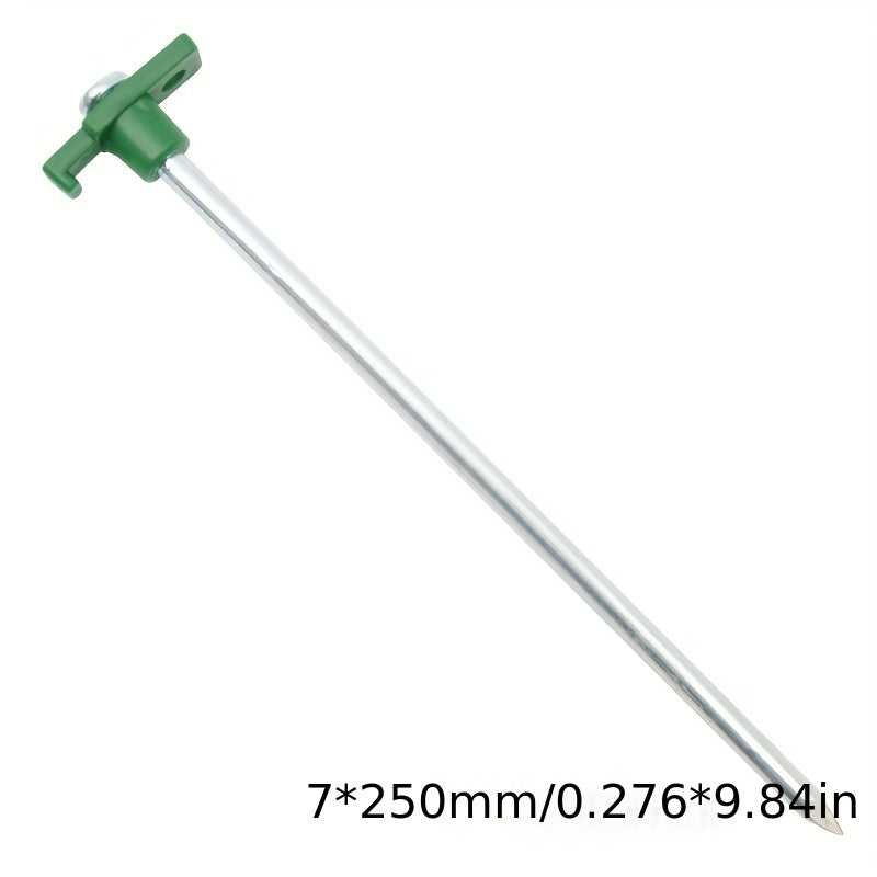2pcs Tent Ground Nail Canopy Umbrella Fixed Steel Nails 9.84inch