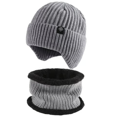 Men's Thermal Knitted Winter Hat & Neck Gaiter Set