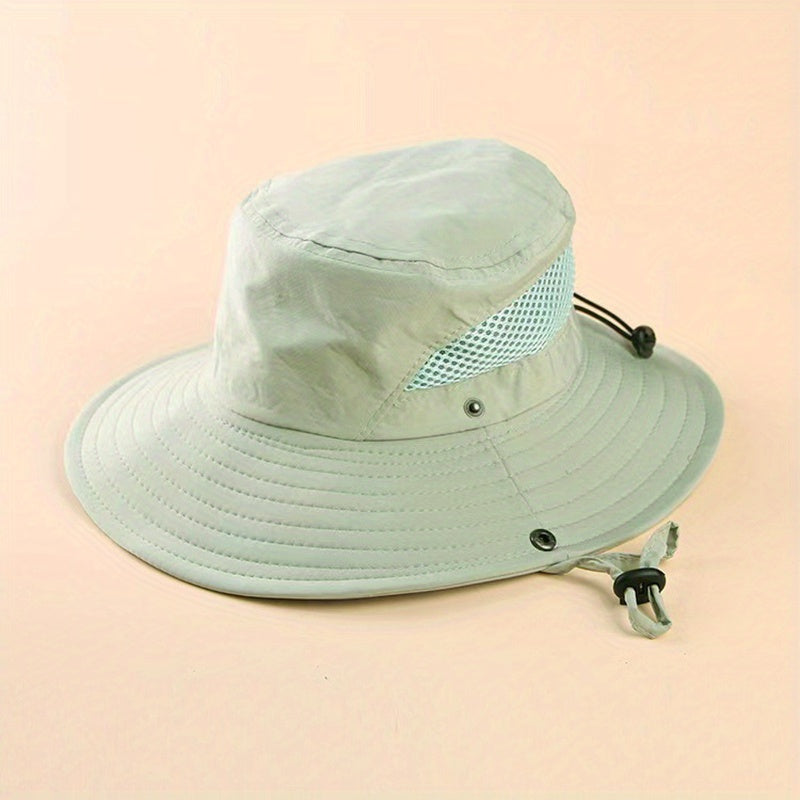 Breathable Sunscreen Bucket Hat Solid UV Protection Outdoor