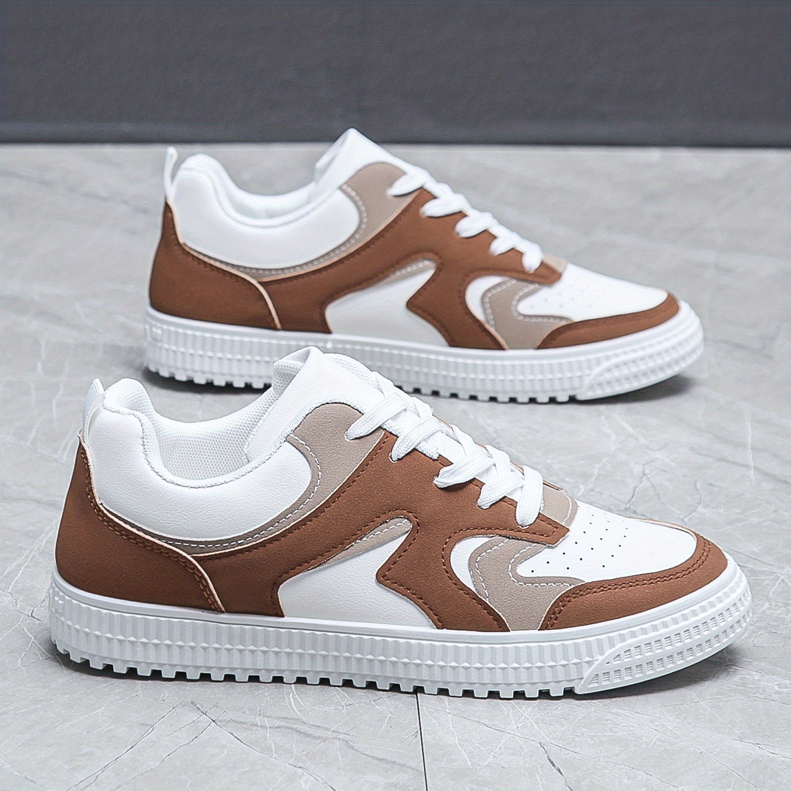 Men's Block Skate Shoes, Non Slip Casual Shoes For Youth