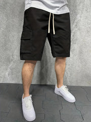 Men's Cargo Shorts Summer Casual Loose Waist Drawstring Shorts