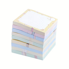 Cartoon Girl Horizontal Line Sticky Notes 80 Sheets