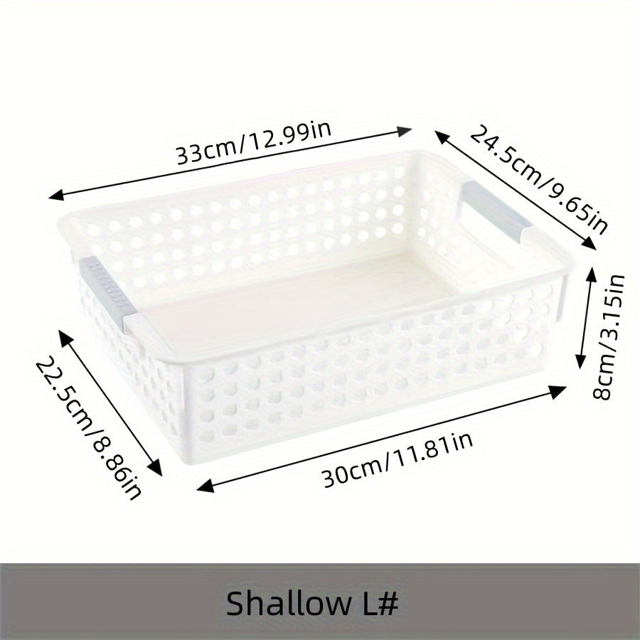 Plastic Storage Basket Desktop Sundries Storage Box Rectangular Snack Stationery