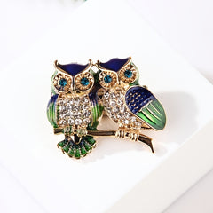Cute Owl Brooch Safety Pins for Women Girls Clothing