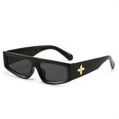 Y2K Cat Eye Sunglasses Retro 90s Flower Rivet UV400 Sun Shades