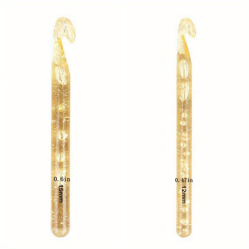 Transparent Crystal Crochet Hook Set for DIY Knitting Sweater
