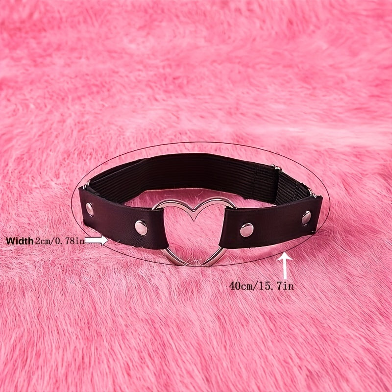 Leather Legs Band Sexy Leg Straps With Heart Shape Ring
