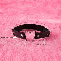 Leather Legs Band Sexy Leg Straps With Heart Shape Ring