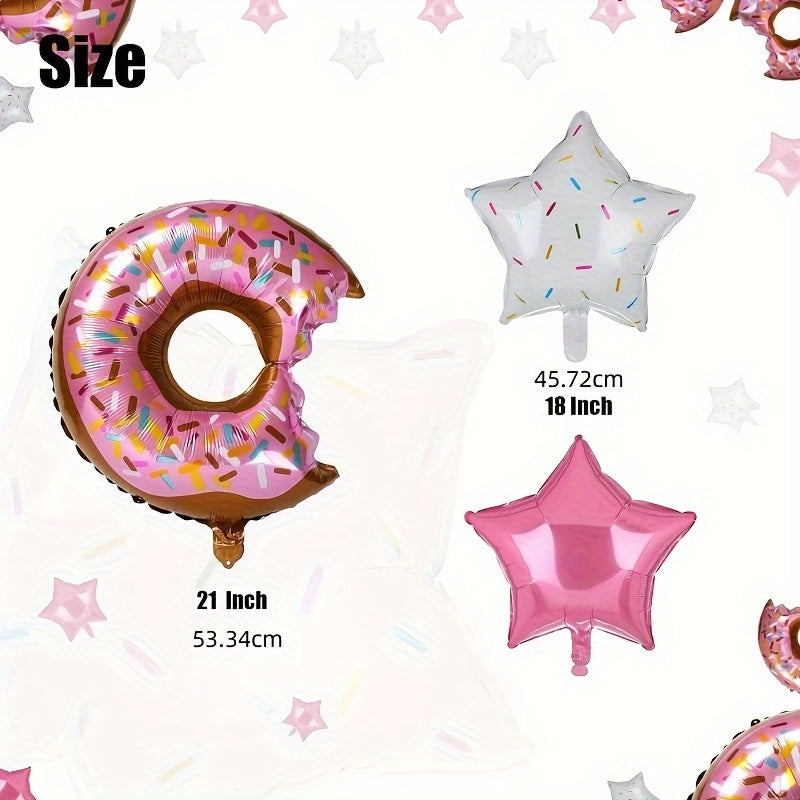 5pcs Large Donut Foil Balloons Birthday Party Decoration Supplies
