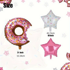 5pcs Large Donut Foil Balloons Birthday Party Decoration Supplies