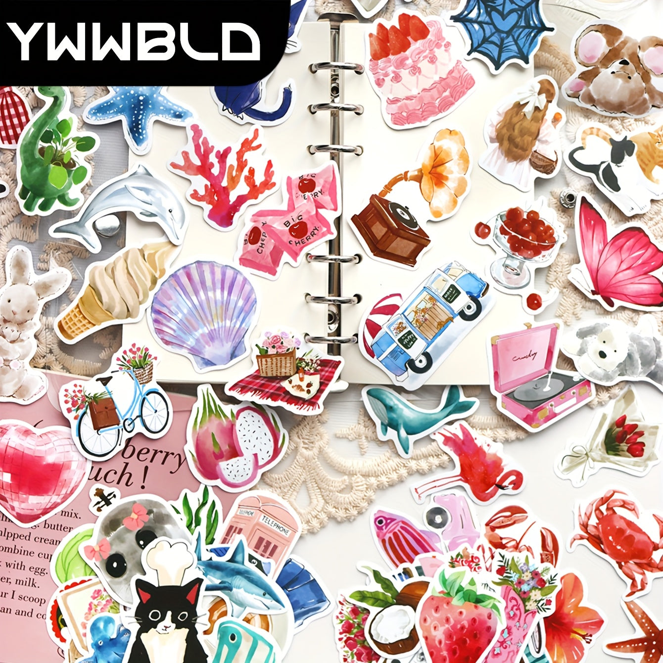 Cartoon Watercolor Theme Stickers Colorful Sealing Stickers