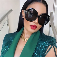 Oversized Round Sunglasses UV400