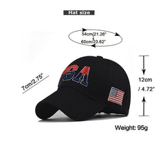 America Flag Grid Baseball Cap Adjustable Hat Women Hats For Summer