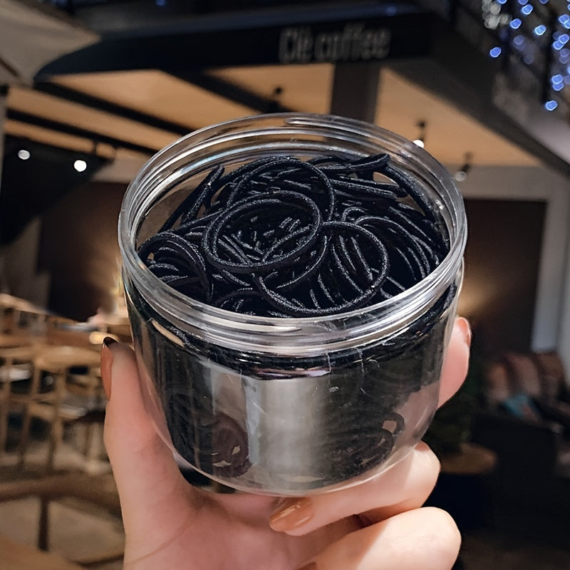 100pcs Elastic Hair Bands Rubber Hair Ties Hair Bands