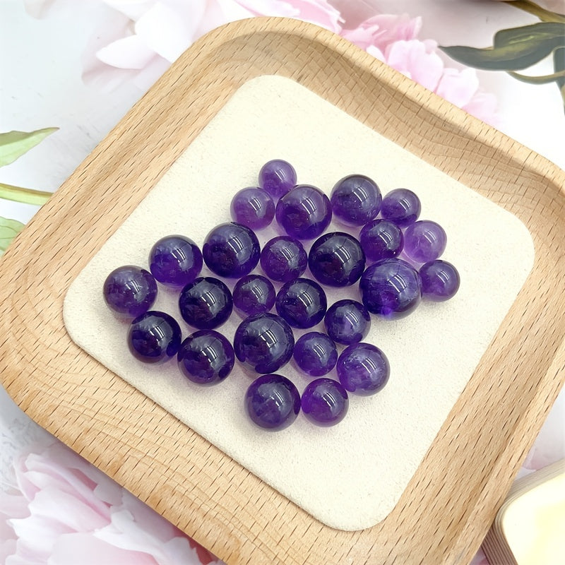 5pcs Amethyst Balls 10-14mm Natural Crystal Crafts