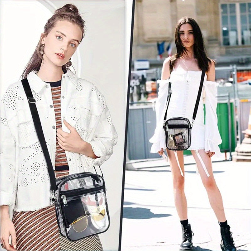 Clear Crossbody Bag Stadium Approved PVC Bag One Shoulder Bag