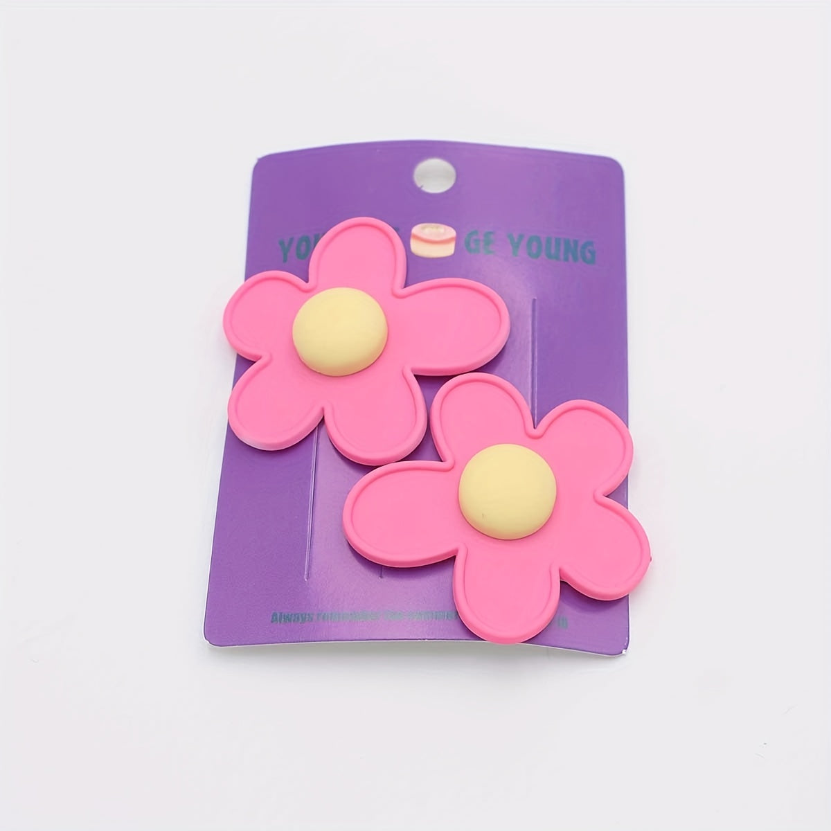 2Packs Flower Hair Clip Barrette Retro Floral Hair Clips Girls Women Kids
