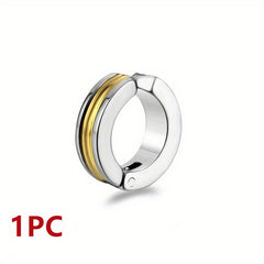 1PC Punk Titanium Steel Ear Clip Earrings