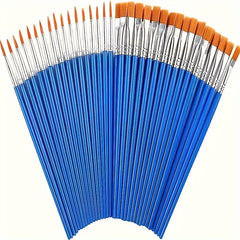20-Piece Nylon Artist Brushes Set for Acrylic & Watercolor with Wooden Handles