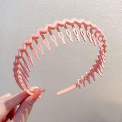 Matte Colorful Hair Band for Women Non-Slip Wavy Headband