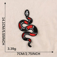 4pcs Boys Snake Flower Embroidery DIY Patch for Clothes B