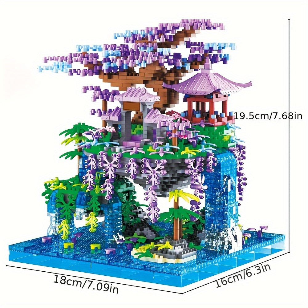 Creative Fairy Tower Handheld Building Blocks Toy ABS Material