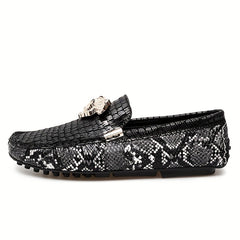 Snakeskin Print Loafers Soft Sole Shoes Casual Slip On Flat Shoes