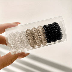 9pcs Elastic Spiral Hair Tie Hair Accessories Ponytail Seamless Hair Rope