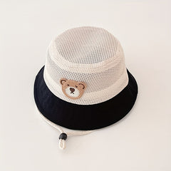 Kids' Cartoon Fisherman Hat Mesh Sun Basin Hat