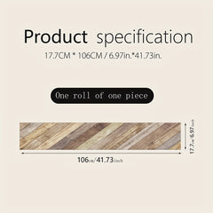 Wood Grain Printed Stair Stickers Waterproof Home Decoration