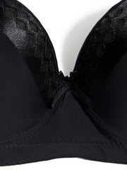  Bow Push Up Solid Bra Women's Sexy Bralette