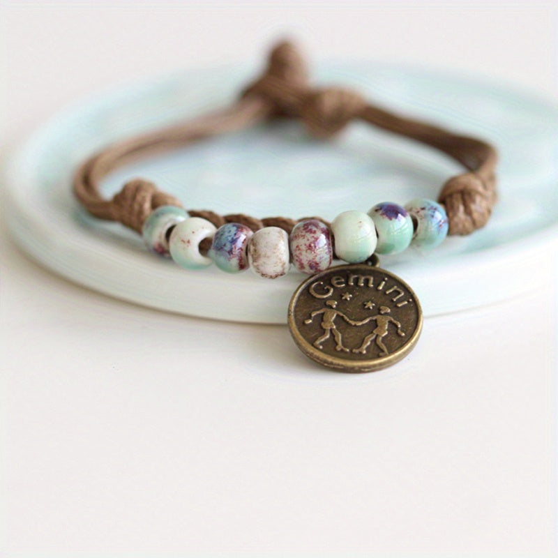 12 Constellation Retro Bracelet for Men