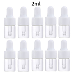 10pcs Clear Glass Dropper Vials for Essential Oils Perfume Travel