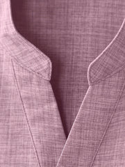Men's Solid Stand Collar Shirt Chest Pocket Shirt