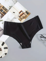 5 Seamless Hipster Panties Solid Stretchy Women's Lingerie Underwear