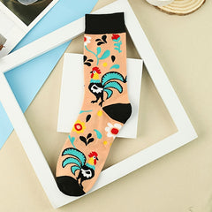 Men's Cock Print Socks Mid Tube Stockings Breathable & Comfy