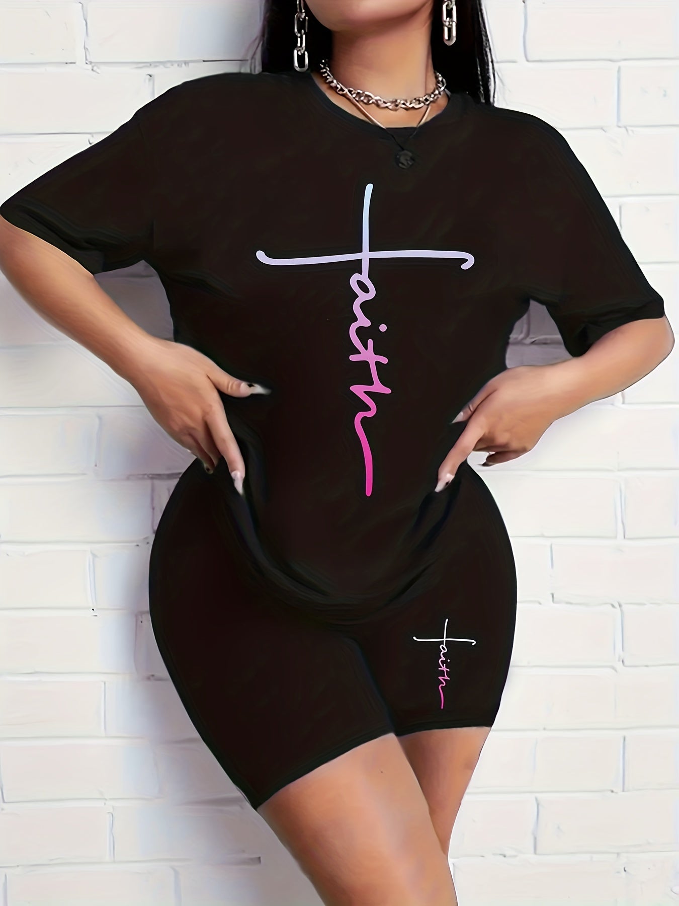  Two Piece Set Women's Crop Top & Skirt