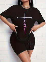  Two Piece Set Women's Crop Top & Skirt
