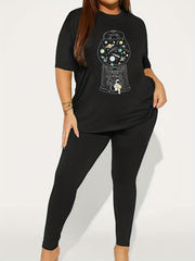  Astronaut Print Tee & Leggings Set
