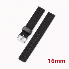 Silicone Band Strap Bracelet 16-26mm Men Women Sports Rubber Watch Band
