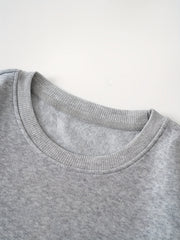 Smiling Face Print Loose Long Sleeve Sweatshirt for Women