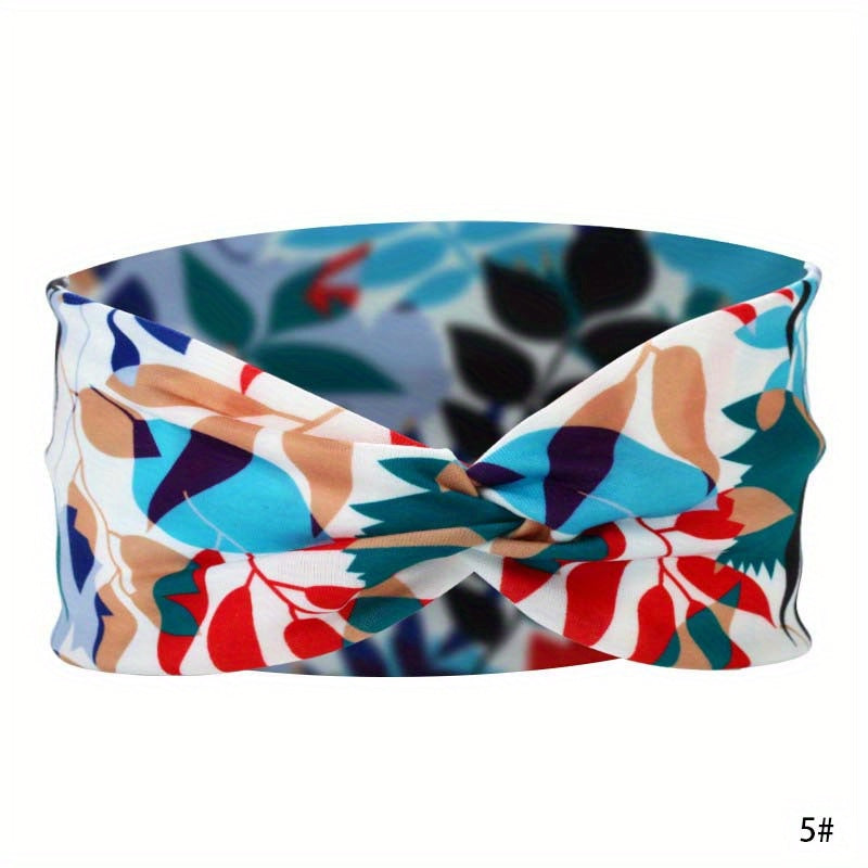 Boho Headband Wide Floral Knot Stretch Turban Head Wrap Hair Scarf Accessories